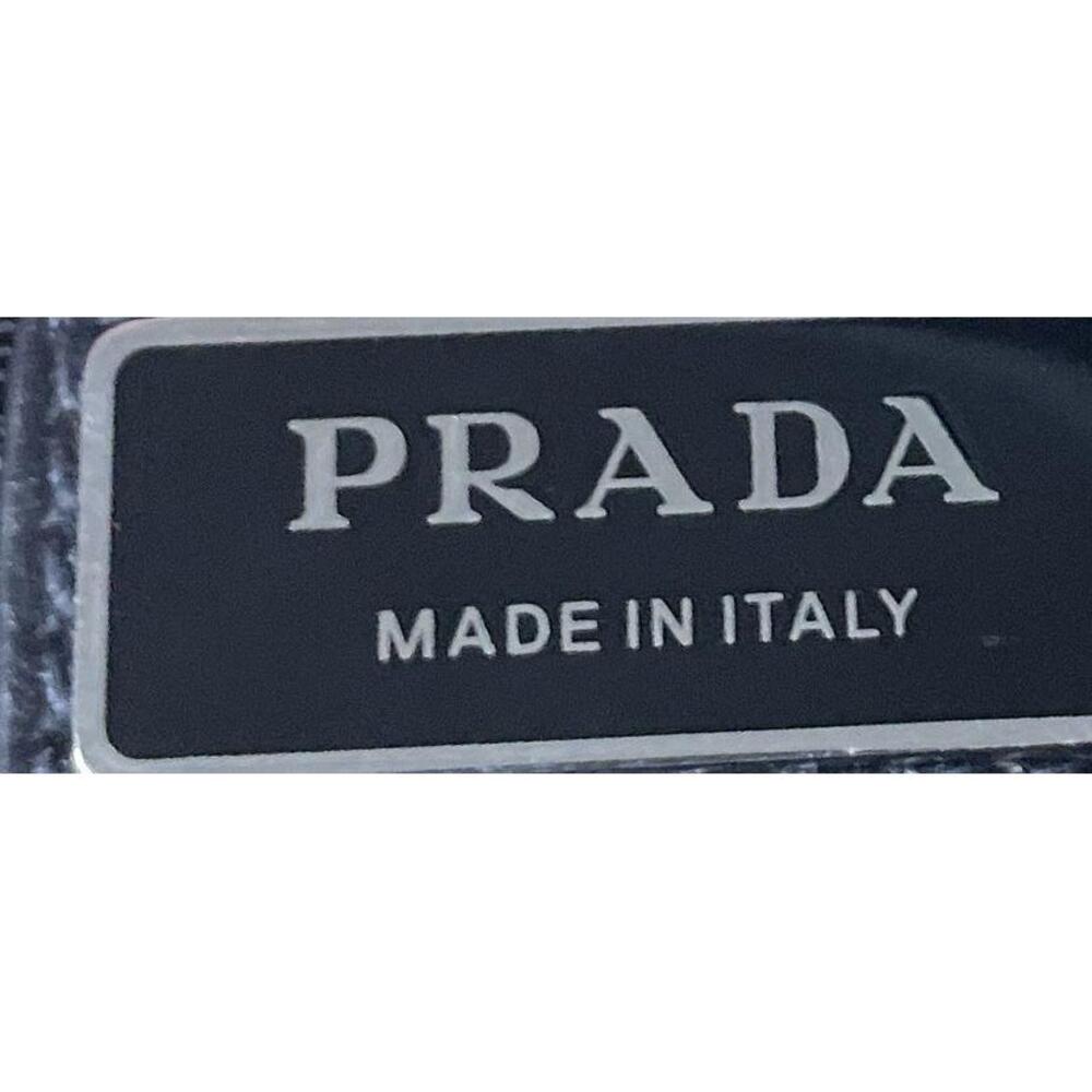 Prada Triangle Logo Embossed Side Zip #254316P15B - Picture 8 of 8